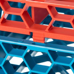 RE25C24 OptiClean™ 25-Compartment Divided Glass Rack Extender 1.78" - Orange