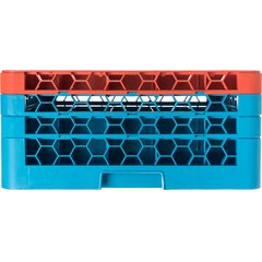RG25-3C412 OptiClean™ 25-Compartment Divided Glass Rack with 3 Extenders 8.72" - Orange-Carlisle Blue