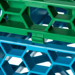REW30SC09 OptiClean™ NeWave™ Color-Coded Short Glass Rack Extender 30 Compartment - Green