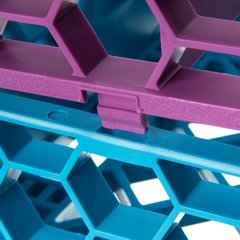 RE16C89 OptiClean™ 16-Compartment Divided Glass Rack Extender 1.78" - Lavender