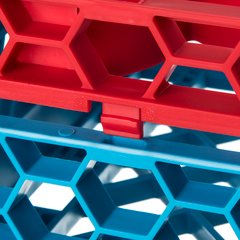 REW20SC05 OptiClean™ NeWave™ Color-Coded Short Glass Rack Extender 20 Compartment - Red