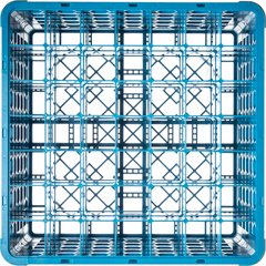 RG49-414 OptiClean™ 49-Compartment Divided Glass Rack with 4 Extenders 10.3" - Carlisle Blue