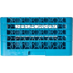 RG49-414 OptiClean™ 49-Compartment Divided Glass Rack with 4 Extenders 10.3" - Carlisle Blue