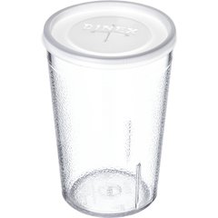 DX1191ST8714 Disposable Lid W/ SS fits  6 oz Louis & 8 oz Textured Tumblers  (1000/cs) - Translucent