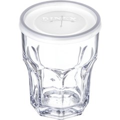 DX1191ST8714 Disposable Lid W/ SS fits  6 oz Louis & 8 oz Textured Tumblers  (1000/cs) - Translucent