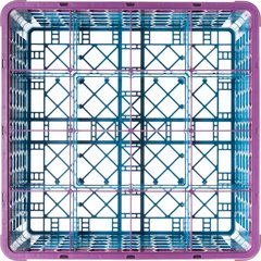 RG16-4C414 OptiClean™ 16-Compartment Divided Glass Rack with 4 Extenders 10.3" - Lavender-Carlisle Blue