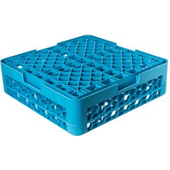 RG16-114 OptiClean™ 16-Compartment Divided Glass Rack with 1 Extender 5.56" - Carlisle Blue