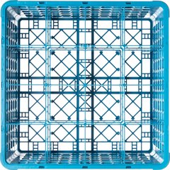 RG16-414 OptiClean™ 16-Compartment Divided Glass Rack with 4 Extenders 10.3" - Carlisle Blue