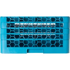 RG16-414 OptiClean™ 16-Compartment Divided Glass Rack with 4 Extenders 10.3" - Carlisle Blue