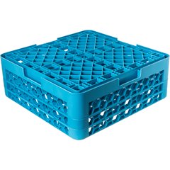 RG16-214 OptiClean™ 16-Compartment Divided Glass Rack with 2 Extenders 7.12" - Carlisle Blue