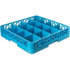 RG1614 OptiClean™ 16-Compartment Divided Glass Rack 3.25 - Carlisle Blue