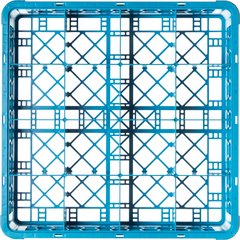 RG1614 OptiClean™ 16-Compartment Divided Glass Rack 3.25 - Carlisle Blue
