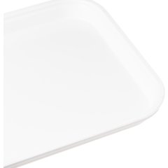 269FMT301 Fiberglass Market Tray 8 3/4" x 25 1/2" x 1 1/8" - Pearl White