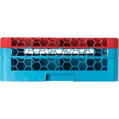 RG16-2C410 OptiClean™ 16-Compartment Divided Glass Rack with 2 Extenders 7.12" - Red-Carlisle Blue