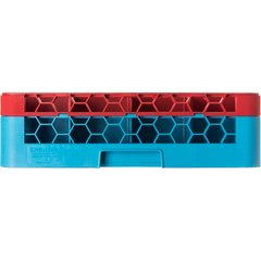 RG16-1C410 OptiClean™ 16-Compartment Divided Glass Rack with 1 Extender 5.56" - Red-Carlisle Blue