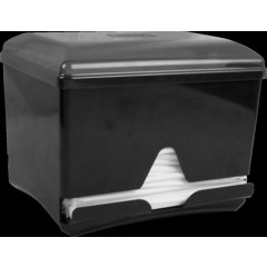 ST500 Junior Bulk Straw Dispenser 500 Count  10.5" x 10.5" x 8.5"- Black - Black
