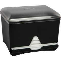 ST500 Junior Bulk Straw Dispenser 500 Count  10.5" x 10.5" x 8.5"- Black - Black