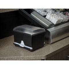 ST500 Junior Bulk Straw Dispenser 500 Count  10.5" x 10.5" x 8.5"- Black - Black