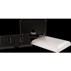 ST500 Junior Bulk Straw Dispenser 500 Count  10.5" x 10.5" x 8.5"- Black - Black