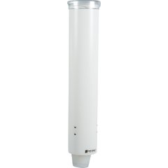 C4160WH Small Pull-Type Water Cup Dispenser w/ Flip Cap - White  - White