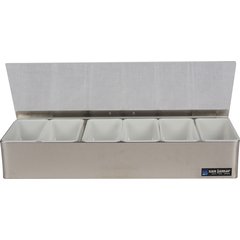 B4186L Non-Chilled Garnish Trays  - Stainless Steel