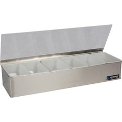 B4186L Non-Chilled Garnish Trays  - Stainless Steel