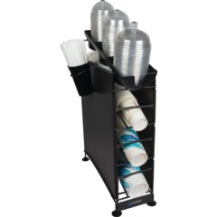 C8504WFD Cup & Lid Dispenser 4 Tier - Black