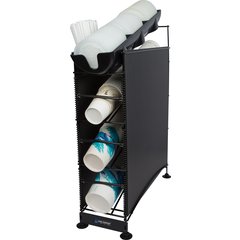 C8504WFD Cup & Lid Dispenser 4 Tier - Black