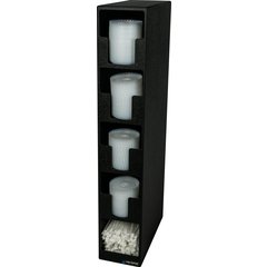 L2204 Lid and Straw Tower 5- Slot 32.5" x 7.25" x 15" - Black  - Black