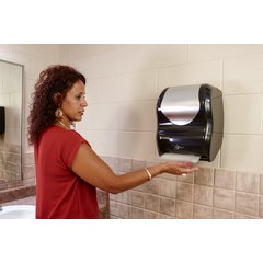 T1470BKSS Summit Smart System with IQ Sensor™ Electronic Touchless Towel Dispenser, Black/Stainless Steel - Stainless Steel