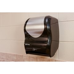 T1470BKSS Summit Smart System with IQ Sensor™ Electronic Touchless Towel Dispenser, Black/Stainless Steel - Stainless Steel