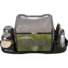 H4005CTBK Venue® Tabletop Napkin Dispenser with Caddy, Fullfold, 200 Napkins, Black  - Black