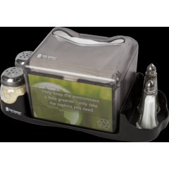 H4005CTBK Venue® Tabletop Napkin Dispenser with Caddy, Fullfold, 200 Napkins, Black  - Black