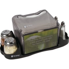 H4005CTBK Venue® Tabletop Napkin Dispenser with Caddy, Fullfold, 200 Napkins, Black  - Black