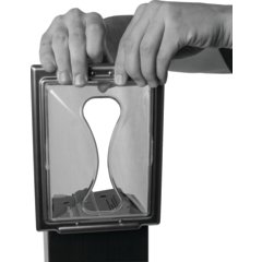 H2003CLSS Classic In-Counter Napkin Dispenser, Interfold, 750 Napkin, Clear/Stainless Steel  - Clear