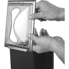 H2003CLSS Classic In-Counter Napkin Dispenser, Interfold, 750 Napkin, Clear/Stainless Steel  - Clear