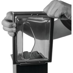 H2003CLSS Classic In-Counter Napkin Dispenser, Interfold, 750 Napkin, Clear/Stainless Steel  - Clear