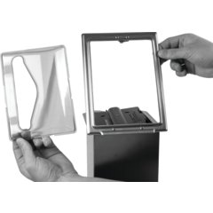 H2003CLSS Classic In-Counter Napkin Dispenser, Interfold, 750 Napkin, Clear/Stainless Steel  - Clear