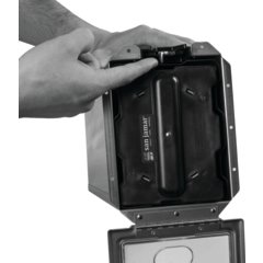 H2003CLSS Classic In-Counter Napkin Dispenser, Interfold, 750 Napkin, Clear/Stainless Steel  - Clear