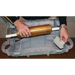 SW1218 SAF-T-WRAP STATION W/ SLIDE CUTTER - Gray