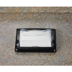 H2005CLBK Venue® In-Counter Napkin Dispenser, Fullfold Control Face, 750 Napkin, Clear/Black  - Black