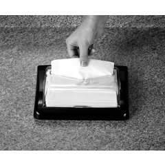 H2005CLBK Venue® In-Counter Napkin Dispenser, Fullfold Control Face, 750 Napkin, Clear/Black  - Black