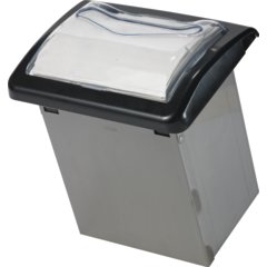 H2005CLBK Venue® In-Counter Napkin Dispenser, Fullfold Control Face, 750 Napkin, Clear/Black  - Black