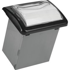 H2005CLBK Venue® In-Counter Napkin Dispenser, Fullfold Control Face, 750 Napkin, Clear/Black  - Black