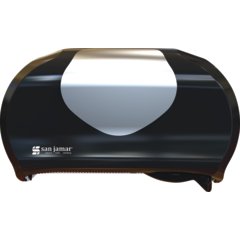 R3670BKSS Summit Versatwin® Dual Standard Roll Tissue Dispenser, Black/Stainless Steel, 1.5" core