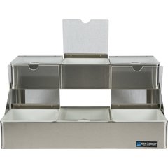 B4706INL Condiment Center with Notched Lid - 6 Quart  - Stainless Steel