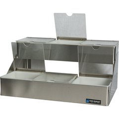 B4706INL Condiment Center with Notched Lid - 6 Quart  - Stainless Steel