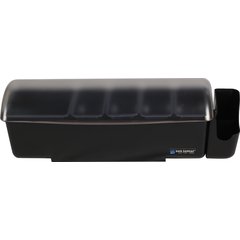 BD4005E Dome® Garnish Center - 8 Pint - 5 Tray  - Black