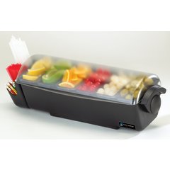 BD4005E Dome® Garnish Center - 8 Pint - 5 Tray  - Black