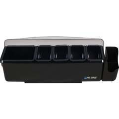 BD4005E Dome® Garnish Center - 8 Pint - 5 Tray  - Black